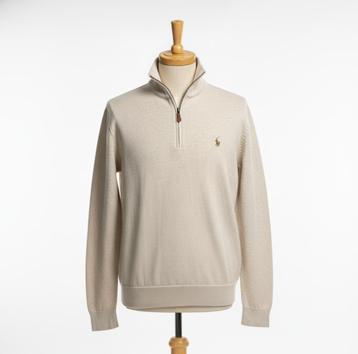 Ralph Lauren Trui Half Zip - Beige - M Heren beschikbaar voor biedingen