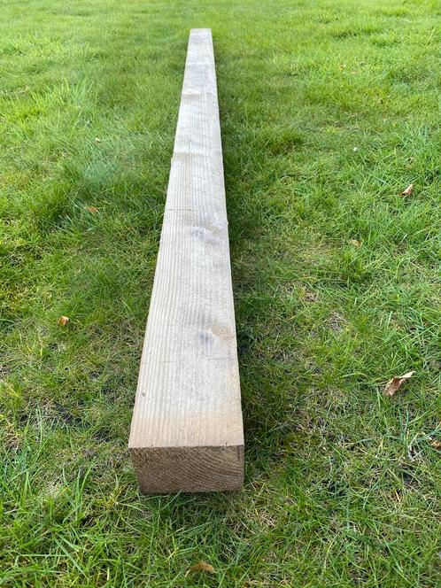 Poutres en bois robustes de 220 cm de long, 7,5 cm x 9,5 cm., Jardin & Terrasse, Poteaux, Poutres & Planches, Comme neuf, Poutres