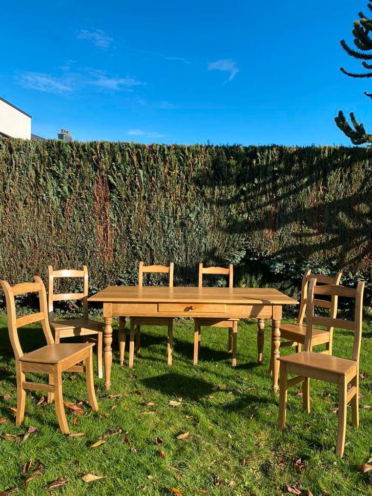 Table à manger et 6 chaises, Maison & Meubles, Tables | Tables à manger, Comme neuf, 50 à 100 cm, 150 à 200 cm, Cinq personnes ou plus