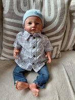 Reborn jongen + kledij + fopspeen met koord, Ophalen of Verzenden, Zo goed als nieuw, Pop, Levensecht of Reborn