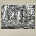 Dessin original signé Thomas Lavachery auteur belge, Rumeur, Enlèvement ou Envoi