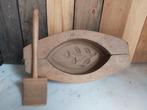 Leuke oude houten botervorm met boterschraper, Antiek en Kunst, Ophalen of Verzenden