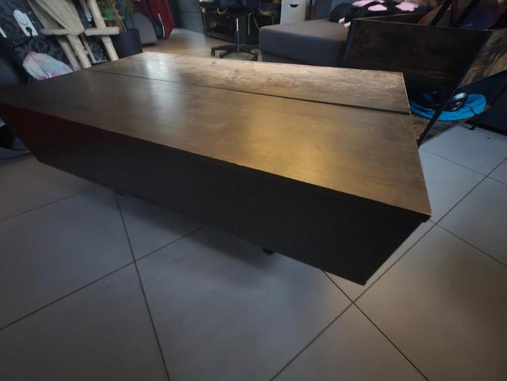Openklapbare salontafel te koop, Huis en Inrichting, Tafels | Salontafels, Gebruikt, Minder dan 50 cm, 50 tot 100 cm, 100 tot 150 cm