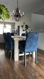 8 ikea eetkamerstoelen, Huis en Inrichting, Stoelen, Ophalen, Hout, Gebruikt, Blauw