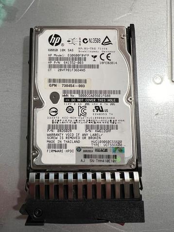 HP 600GB 10K SAS 2,5 - incl G5/6/7 bracket