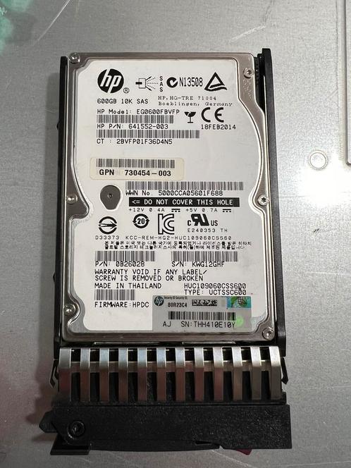 HP 600GB 10K SAS 2,5 - incl G5/6/7 bracket, Informatique & Logiciels, Disques durs, Utilisé, Serveur, Interne, SAS, Enlèvement ou Envoi