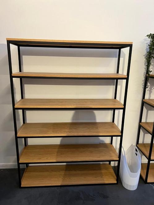 Opbergrek hout metaal zwart (1-2 stuks), Huis en Inrichting, Kasten | Stellingkasten, Zo goed als nieuw, Ophalen