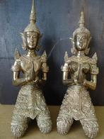 Statue en bronze Gardien Statues bronze Gardiens 23cm Inde, Enlèvement ou Envoi