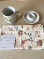 Setje Sarah Kay: eierdopje - mok of mug en stof, Ophalen of Verzenden, Huis en Inrichting