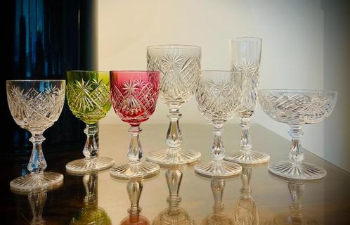 Val Saint Lambert - service Edie, patroon Thomas, 1906 x63, Antiek en Kunst, Antiek | Glaswerk en Kristal, Ophalen of Verzenden
