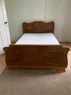 2 persoonsbed, Huis en Inrichting, Slaapkamer | Bedden, Gebruikt, Bruin, 140 cm, Hout