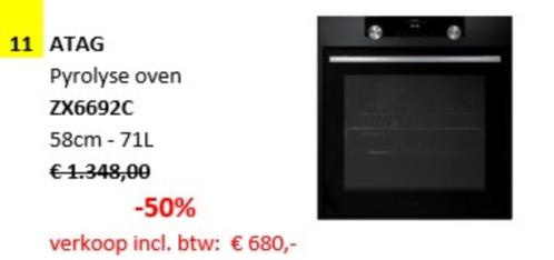 oven pyrolyse ATAG, Elektronische apparatuur, Ovens, Nieuw, Inbouw, Oven, 45 tot 60 cm, 45 tot 60 cm, Hete lucht, Ophalen
