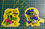 Lot 2x stickers Hulk Marvel Comics Group 1977, Ophalen of Verzenden