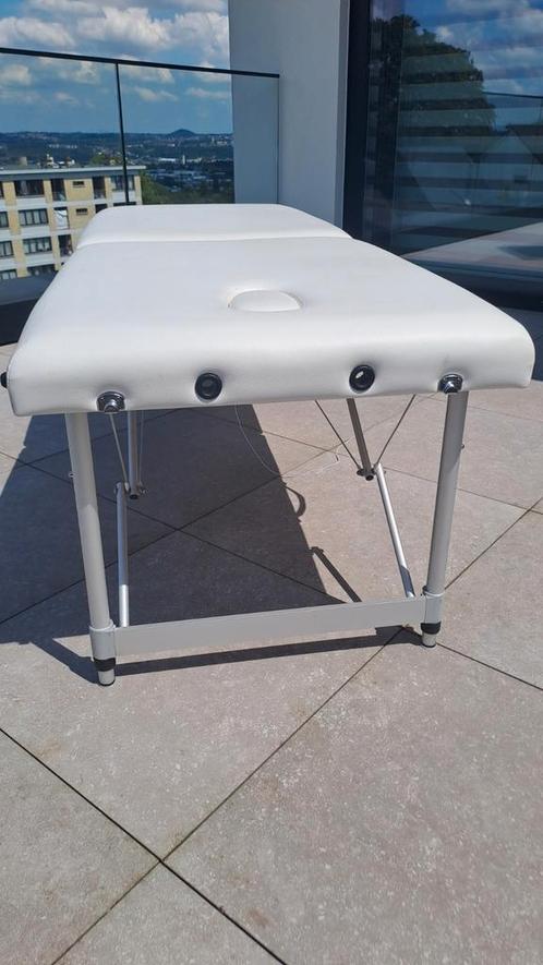 Table de massage transportable TOPLIFE blanche, Sports & Fitness, Produits de massage, Comme neuf, Table de massage