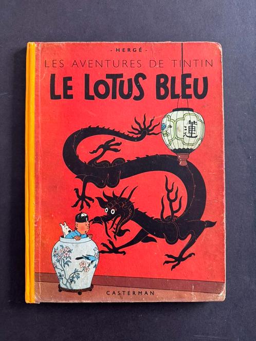 Ancienne bd Tintin le lotus bleu b6, Boeken, Stripverhalen, Ophalen of Verzenden