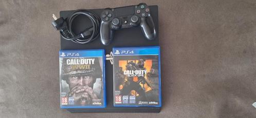 Playstation 4 pro + 1controller + Bo4&WWII, Games en Spelcomputers, Spelcomputers | Sony PlayStation 4, Zo goed als nieuw, Pro
