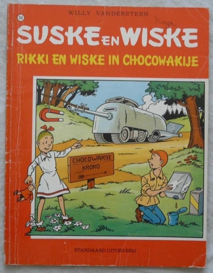 Suske en Wiske, Rikki En Wiske In Chocowakije, Nr.154, 1977., Boeken, Stripverhalen, Gelezen, Eén stripboek, Ophalen of Verzenden
