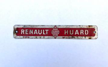 Oud blikken Renault Huard 409 naamplaatje beschikbaar voor biedingen