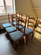 Ensemble complet de 6 chaises en chêne avec coussin, Enlèvement ou Envoi