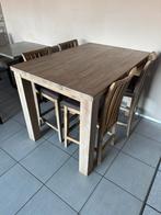 Hoge tafel met stoelen, Ophalen, Zo goed als nieuw