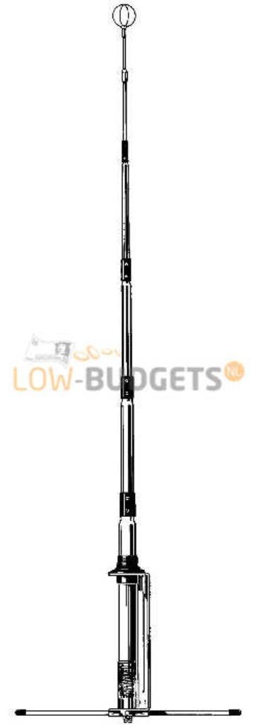 Sirio GPE 5/8 Basisantenne Aluminium 26-29 MHz, Auto diversen, Overige Auto diversen, Verzenden