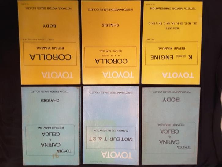 6 Reparatie handleidingen van Toyota 1971 - 1981., Autos : Divers, Modes d'emploi & Notices d'utilisation, Enlèvement ou Envoi