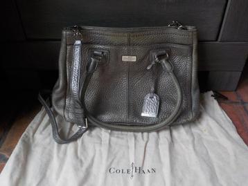 sac vintage en argent de Cole Haan de New York - cuir