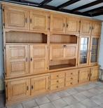 Buffetkast/Vitrinekast - eiken, Huis en Inrichting, Kasten | Buffetkasten, Ophalen, Gebruikt, 200 cm of meer, Eikenhout
