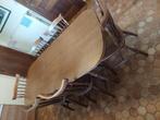 Uitschuifbare keukentafel met 6 stoelen, Ophalen, Zo goed als nieuw