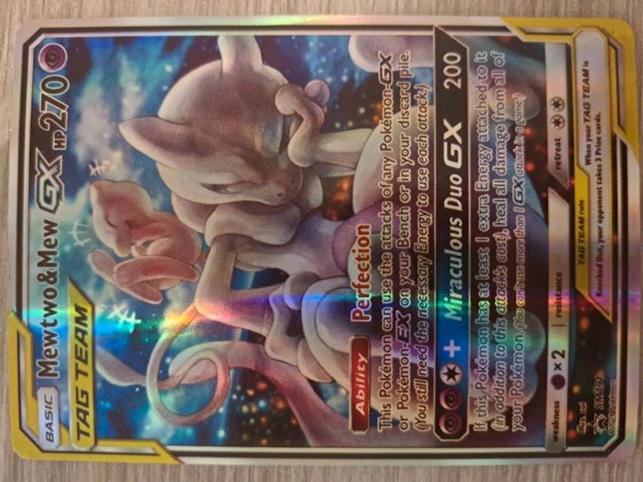 Pokemonkaart mewtwo&mew GX, Hobby en Vrije tijd, Verzamelkaartspellen | Pokémon, Gebruikt, Ophalen