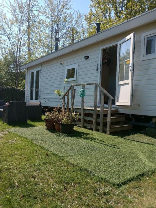 Stacaravan, Caravans en Kamperen, Caravans, Particulier, tot en met 5, Overige, Lengtebed, 8 meter en meer, Douche, Koelkast, Ophalen