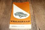 Vraagbaak Honda Accord 78-80 of 78-83, Ophalen of Verzenden