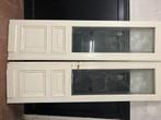 Dubbele houten deur met glasets, Deuren of Kozijnen