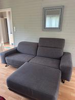 Antraciet zetel met poef, Ophalen, Zo goed als nieuw