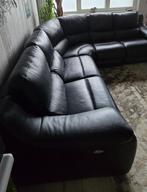 Hoekbank van echt leer, Huis en Inrichting, Ophalen, Zo goed als nieuw, Leer, Classique