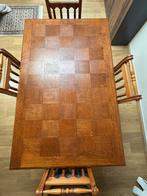 Uitschuifbare eettafel met 4 stoelen, Ophalen, Zo goed als nieuw