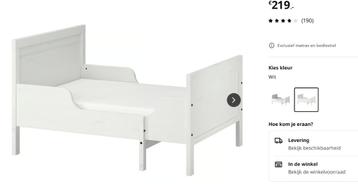 Peuterbed Ikea Sundvik wit + matras + dons + beschermer beschikbaar voor biedingen