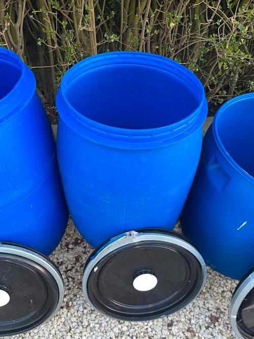 Vat wasblik plastic vat 60l 120l 220l 240l 260l, Tuin en Terras, Regentonnen, Zo goed als nieuw, Kunststof, 75 tot 150 liter, Met kraantje