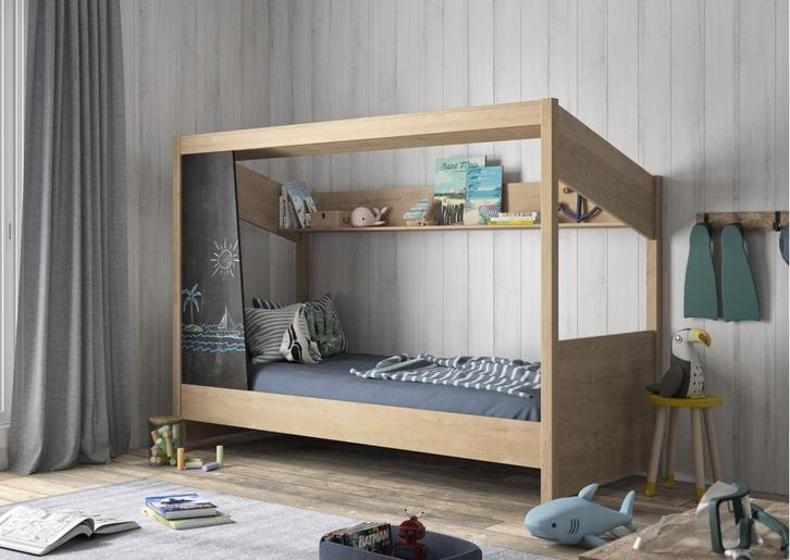 Luce huisbed - 90x200 - Naturel, Kinderen en Baby's, Kinderkamer | Bedden