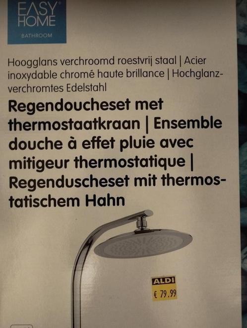 Nieuwe regendouche set met thermostatische kraan, Doe-het-zelf en Bouw, Sanitair, Nieuw, Douche, Ophalen