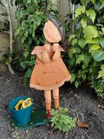 Metalen tuinbeeld schattig meisje, Tuin en Terras, Tuinbeelden, Ophalen of Verzenden