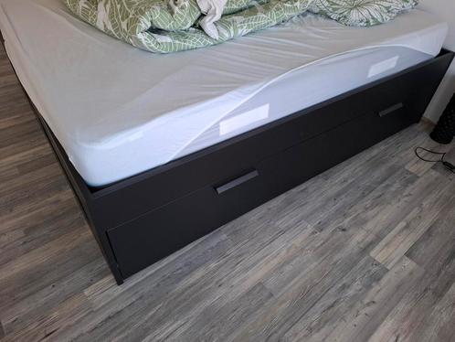 Lit Ikea Brimnes 2 personnes 200/180 cm, Huis en Inrichting, Slaapkamer | Bedden, Zo goed als nieuw, Tweepersoons, 180 cm, Ophalen