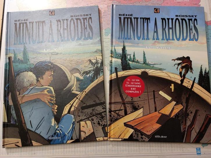 MINUIT A RHODES - Série complète(2 vol) - 1ère Ed - TBE, Boeken, Stripverhalen, Ophalen of Verzenden