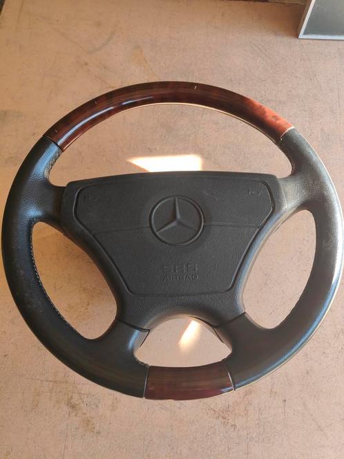 Mercedes stuurwiel in leer/hout SL R129, W124,..., Auto-onderdelen, Interieur en Bekleding