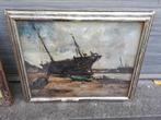huile sur panneau marine signe armand jamar 1931, Antiek en Kunst, Ophalen of Verzenden