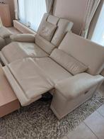Lederen salon, Huis en Inrichting, Ophalen, Gebruikt, Leer