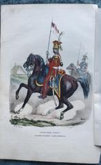 Gravure van lichte paarden Lancers Imperial Guard 1e Empire, Ophalen of Verzenden, Landmacht, Foto of Poster