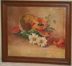 Schilderij stilleven - Olie op paneel - ongesigneerd, Ophalen of Verzenden