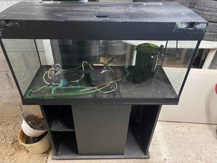 Aquarium met filter en benodigdheden, 160l, Dieren en Toebehoren, Vissen | Aquaria en Toebehoren, Gebruikt, Ophalen