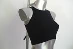 Top noir extensible « S », Sans manches, Taille 36 (S), Comme neuf, ---